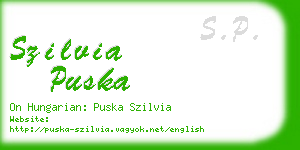 szilvia puska business card